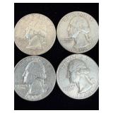 4 silver quarters