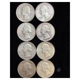 8 silver quarters