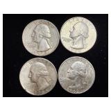 4 silver quarters