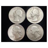 4 silver quarters