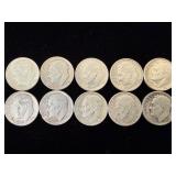 10 silver Roosevelt dimes