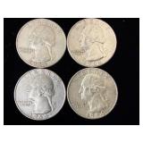 4 silver quarters