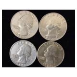 4 silver quarters