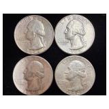4 silver quarters