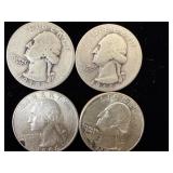 4 silver quarters