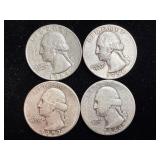 4 silver quarters