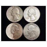 4 silver quarters