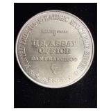 31.1 grams (1troy oz) 999 silver US assay round