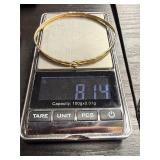 8.14 grams 14kt gold bracelet
