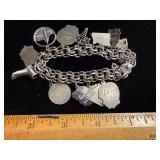 Sterling silver charm bracelet