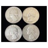 4 silver quarters