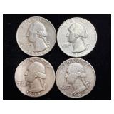 4 silver quarters