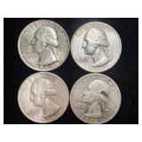 4 silver quarters