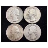 4 silver quarters