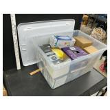 Tote of miscellaneous light bulbs