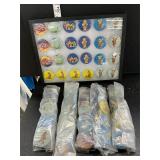 5 packs of Hanna Barbera pins case not included