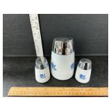 Salt, pepper and sugar shakers