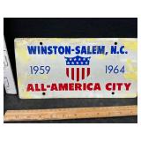 Vintage Winston-Salem NC city tag