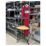 Metal with wood corner shelf