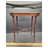 Small Oval Wood Tray Side Table Bamboo Legs