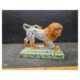 Hand painted porcelain lion