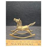 Brass rocking horse