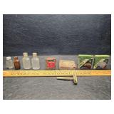 Old tins, bottles and razor