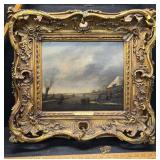 Dutch landscape art on board 1600