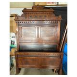 Full size antique Victorian bed with rails 90ï¿½tall