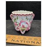 Hand-painted porcelain or faience cachepot, France