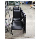 2 chairs and a folding table