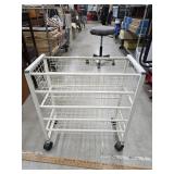 Rolling metal cart