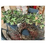 Greenery and wreath