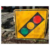 Stop Light Metal Sign