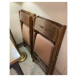 4 vintage Stanly Funeral Home chairs