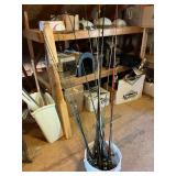 Bucket with rods and reels