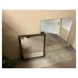 2 mirrors and office chair