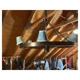 Wagon wheel light fixture 3ft across