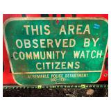 Metal Community Watch Sign