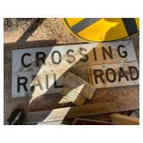 Metal Rail Road Crossing Signs & Tags