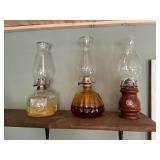 3 oil lamps