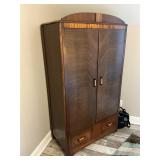 Antique cedar lined armoire upstairs