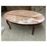 Marble top coffee table