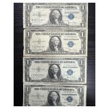 4ï¿½ï¿½atheist noteï¿½ $1 silver certificate bills