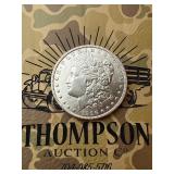 1896 Morgan US silver dollar coin