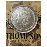 1890 O Morgan US silver dollar coin