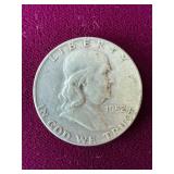 Silver Franklin half dollar