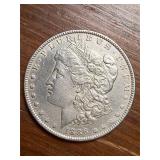 1886 Morgan US silver dollar