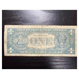 1 $1 Silver certificate with bluish back