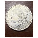 1886 Morgan US silver dollar